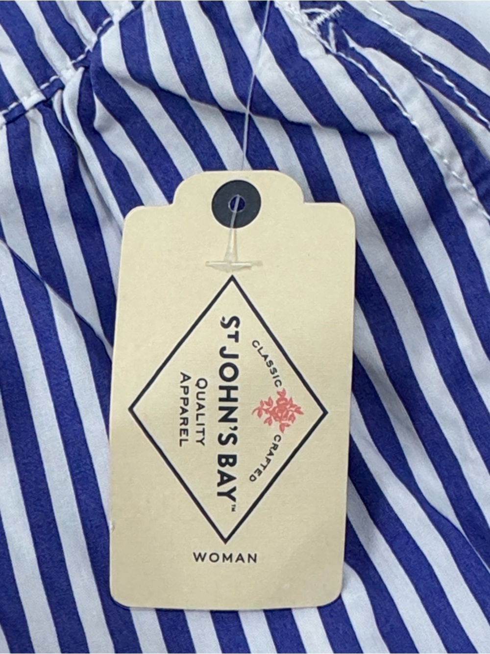 NWT St. John’s Bay Blue and White Striped Women’s Skirt - Classic A-Line Size 3X - Picture 3 of 7